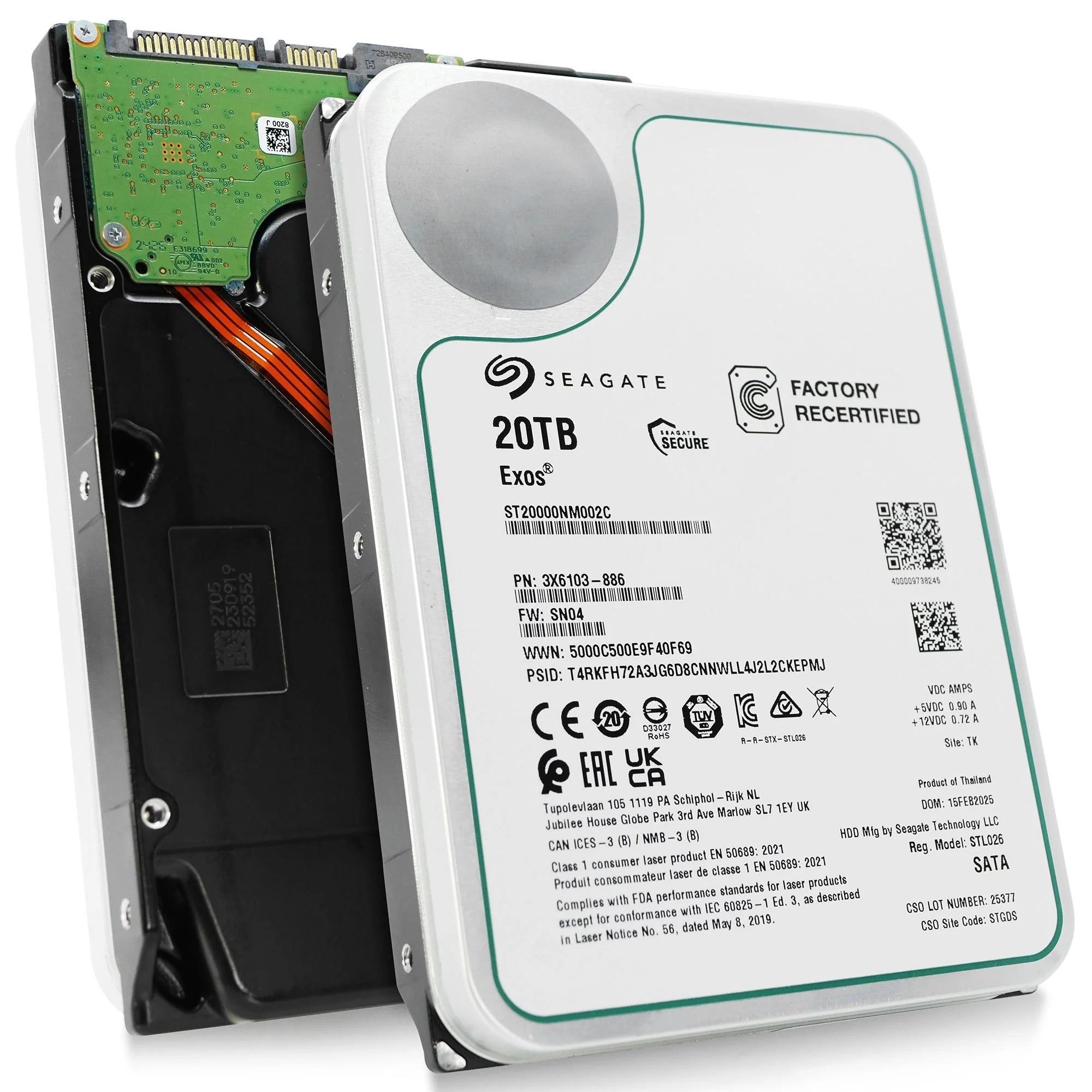 Warranty on the Exos x20 recertified drives?