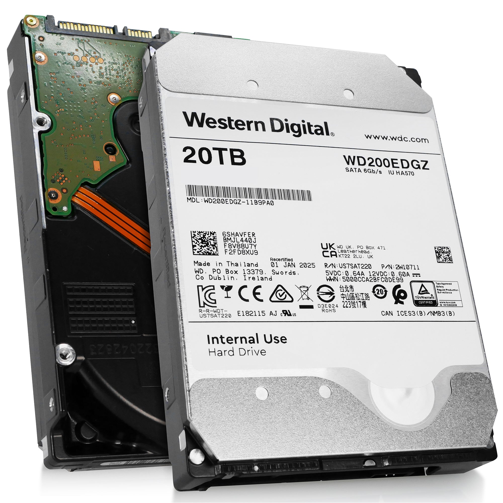 Western Digital WD200EDGZ 20TB 7.2K RPM SATA 6Gb/s 512e 3.5in Recertified Hard Drive Questions & Answers